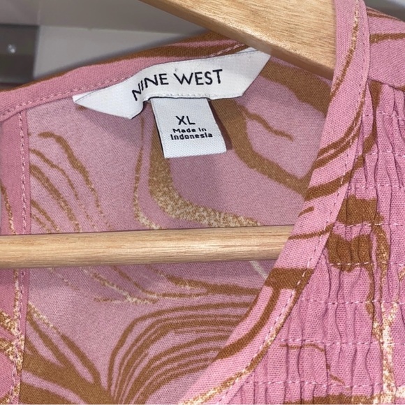 NINE WEST Mauve, Cream, and Brown Top - Size XL - Picture 4 of 6